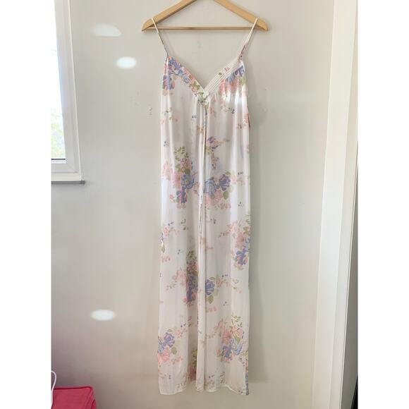 Tom Bezduda for Barad Eco Vintage 1970s Floral White Nightgown - Picture 1 of 5